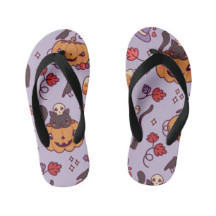 Halloween pattern decoration coffee mug kid's flip thongs