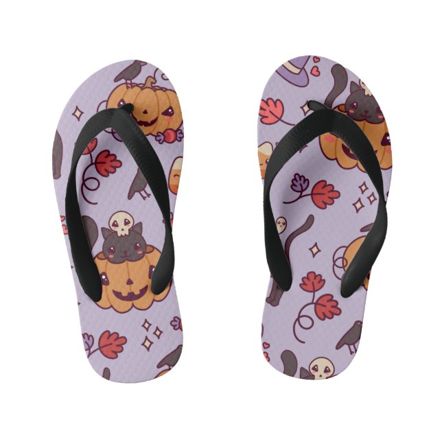 Halloween pattern decoration coffee mug kid's thongs (Footbed)