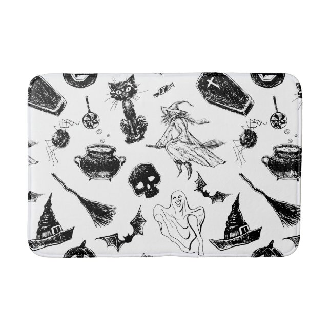 Halloween pattern design bath mat (Front)