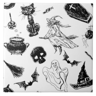 Halloween pattern design ceramic tile