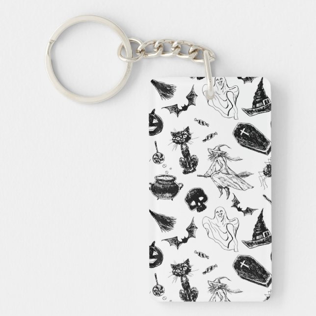 Halloween pattern design key ring (Front)