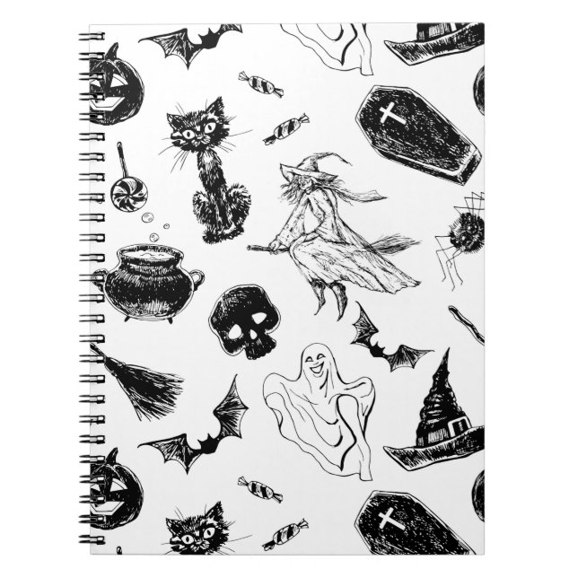 Halloween pattern design notebook (Front)