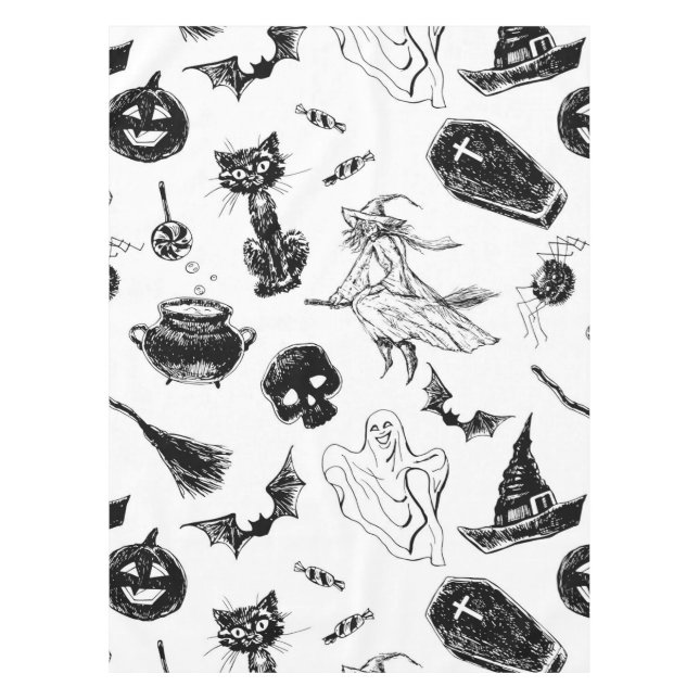Halloween pattern design tablecloth (Front)