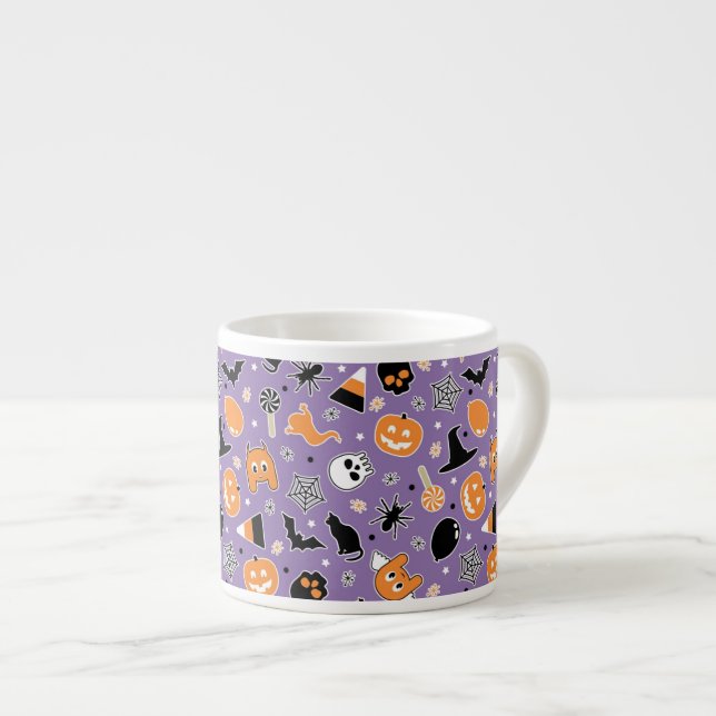 Halloween Pattern Espresso Cup (Front Right)