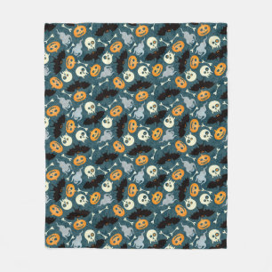 Halloween pattern fleece blanket