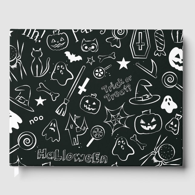 Halloween Pattern Guest Book (Front)