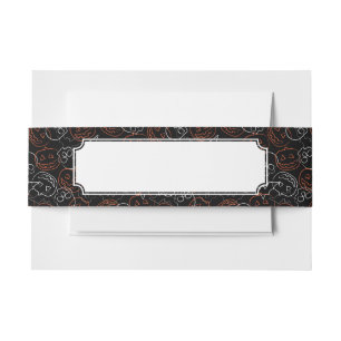 Halloween Pattern Invitation Belly Band