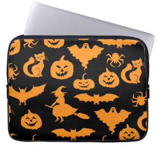 Halloween pattern laptop sleeve