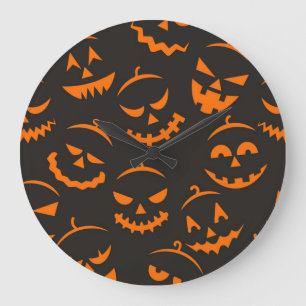 Halloween pattern large clock