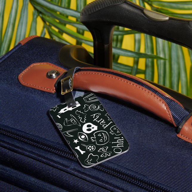 Halloween Pattern Luggage Tag (Front Insitu 1)
