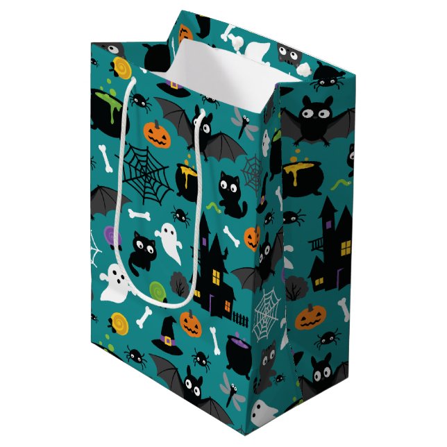 Halloween Pattern Medium Gift Bag (Front Angled)