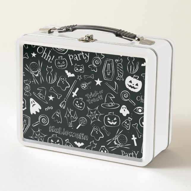 Halloween Pattern Metal Lunch Box (Front)