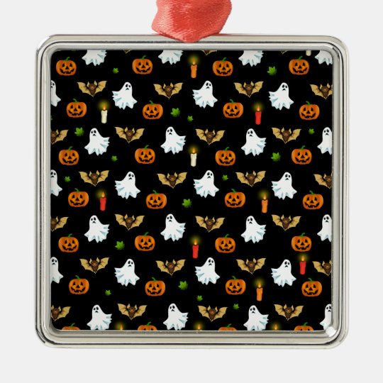 Halloween pattern metal ornament