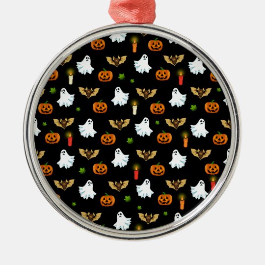 Halloween pattern metal ornament