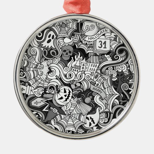 Halloween pattern metal ornament