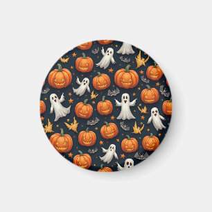 halloween pattern mirror magnet