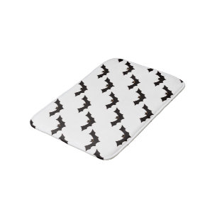 Halloween, Pattern Of Bats, Trick Or Treat, Boo Bath Mat