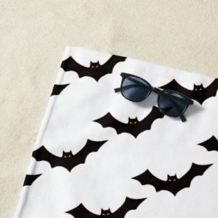 Halloween, Pattern Of Bats, Trick Or Treat, Boo Beach Towel