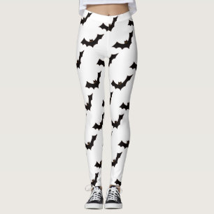 Halloween, Pattern Of Bats, Trick Or Treat, Boo Leggings