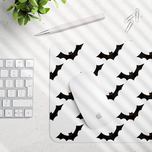 Halloween, Pattern Of Bats, Trick Or Treat, Boo Mouse Pad