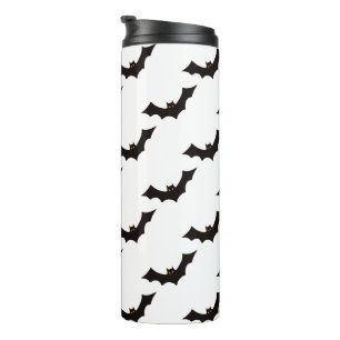 Halloween, Pattern Of Bats, Trick Or Treat, Boo Thermal Tumbler