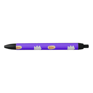 Halloween pattern on blue black ink pen