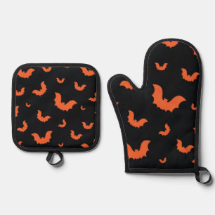 Halloween pattern oven mitt & pot holder set
