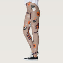 Halloween Pattern Pale Taupe 