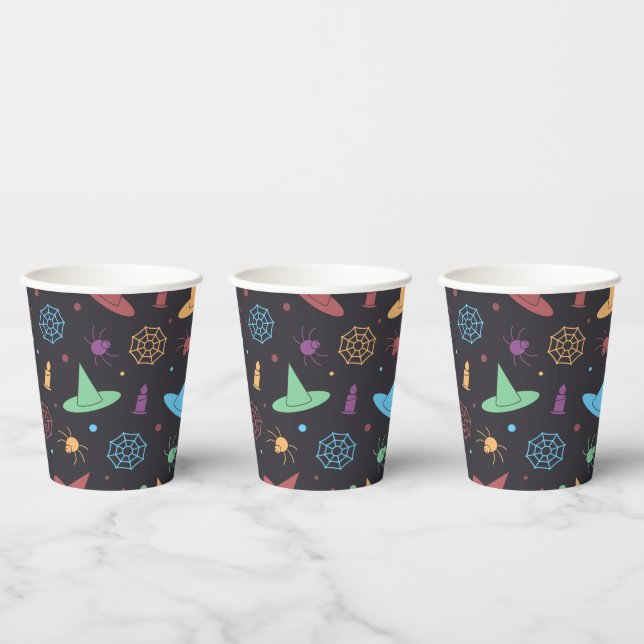 Halloween Pattern  Paper Cups (Multi)