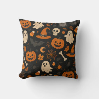 halloween pattern pillow