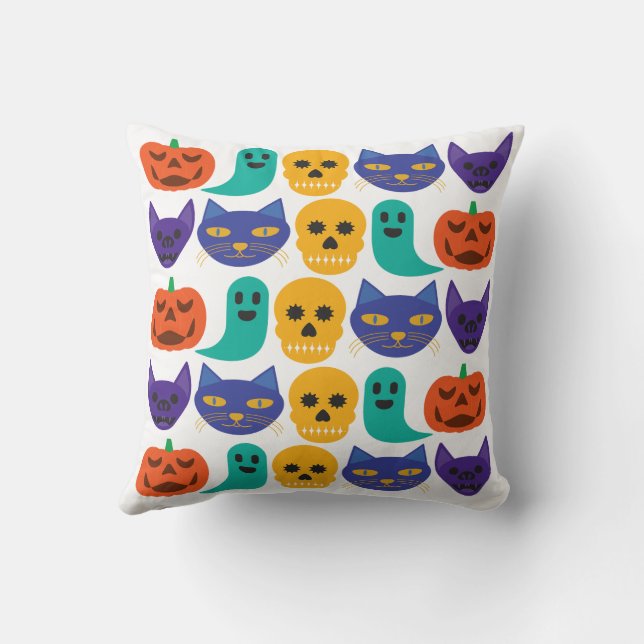 Halloween Pattern Pillow (Back)