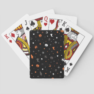 Halloween pattern playing cards