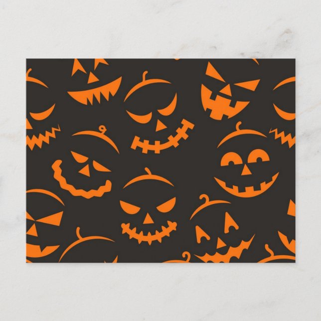 Halloween pattern postcard (Front)