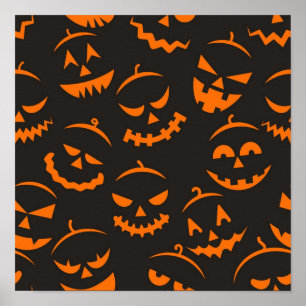 Halloween pattern poster