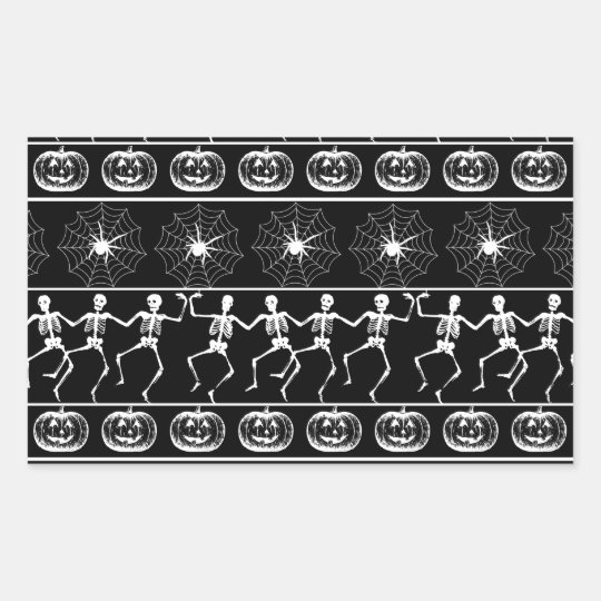 Halloween pattern rectangular sticker