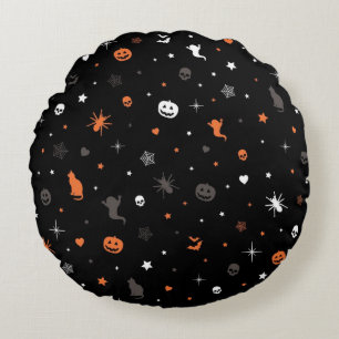 Halloween pattern round cushion