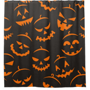 Halloween pattern shower curtain