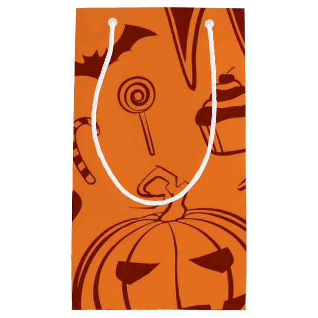Halloween pattern small gift bag (Front)