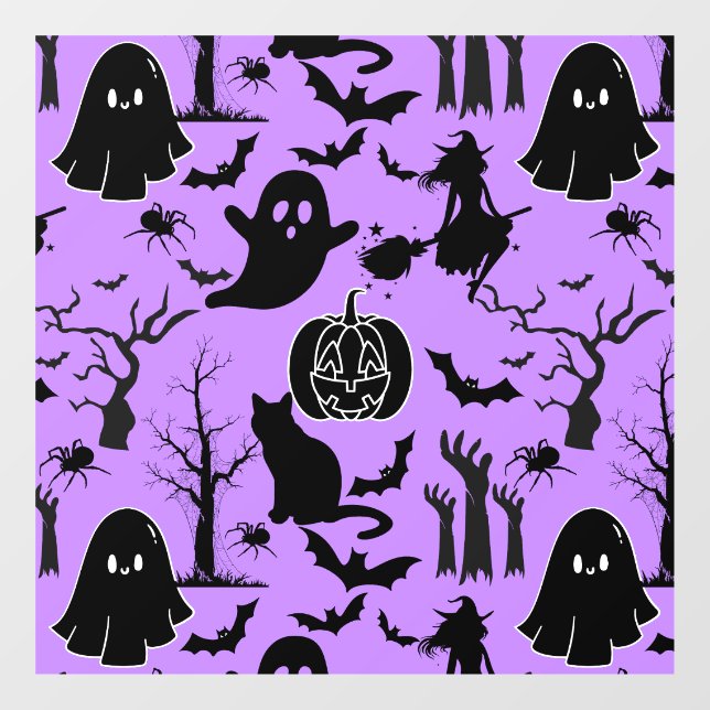 Halloween pattern. Spooky and cute.b L Purple BG (Sheet)