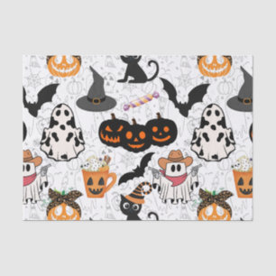 Halloween pattern. Spooky and cute Tissue Paper
