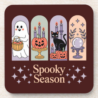 Halloween Pattern Spooky Season Coaster