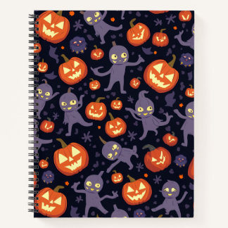 Halloween Pattern Square Note Notebook