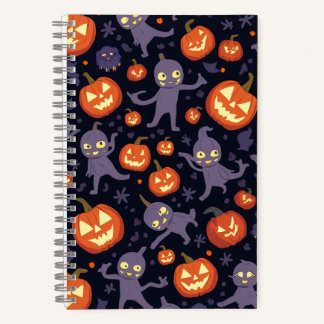 Halloween Pattern Square Note Notebook
