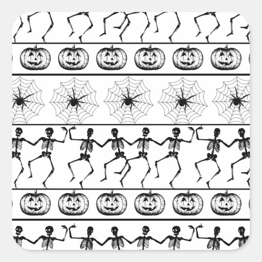 Halloween pattern square sticker