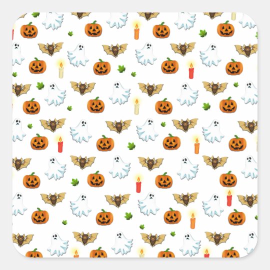 Halloween pattern square sticker