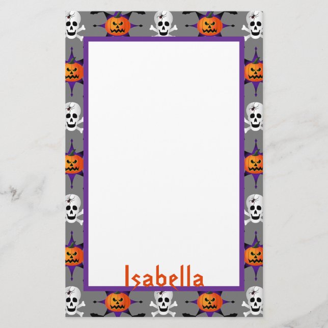 Halloween Pattern Stationery (Front)
