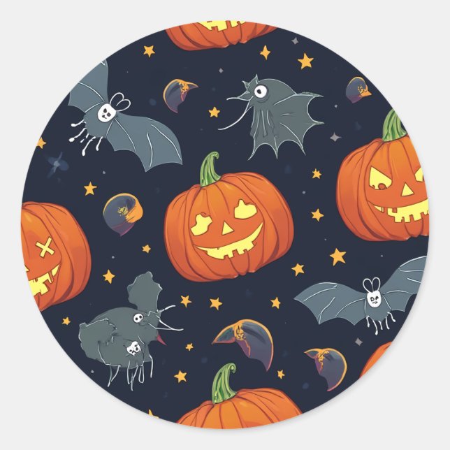 halloween pattern sticker (Front)