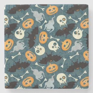 Halloween pattern stone coaster