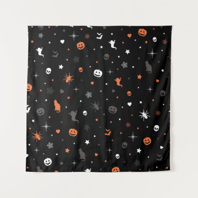 Halloween pattern tapestry (Front)