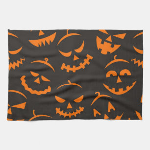 Halloween pattern tea towel